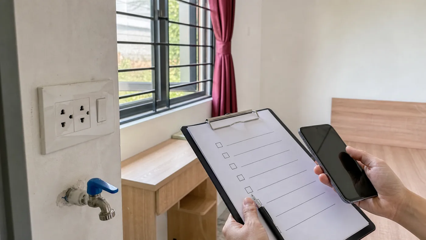 Checklist xem phòng trọ Hòa Lạc trước khi đặt cọc