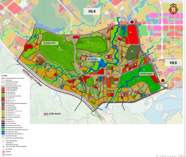 Quy hoạch Hòa Lạc HL5: đô thị sinh thái 1.101,10 ha